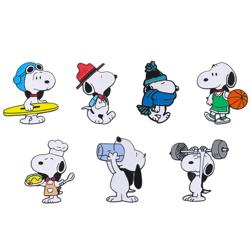 Lapel Pin Enamel - 7 Pcs Cute Animals Anime Brooch