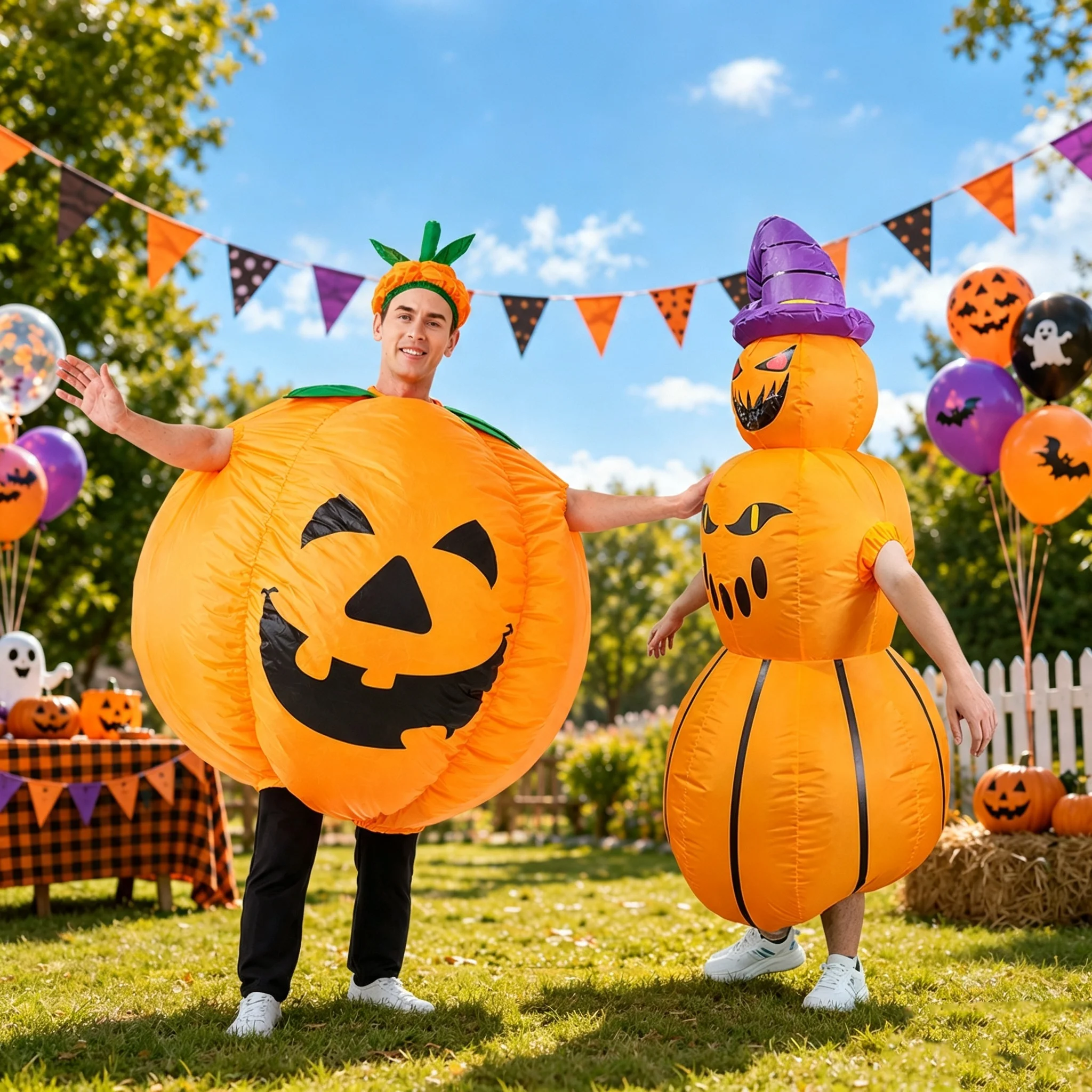 Men Accessories Hat - New Halloween Pumpkin Inflatable Realistic Pumpkin