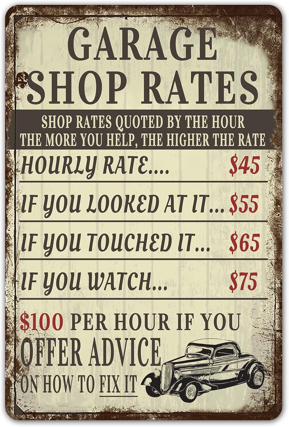 Vintage Garage Shop Rates Meta - đánh giá và giá Men Accessories Shop