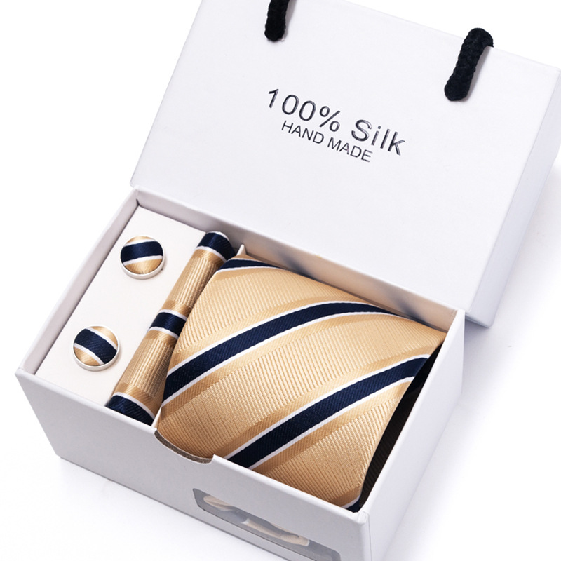 New Men's Flower Polka Dot Mul - đánh giá và giá Neck Tie Set Box