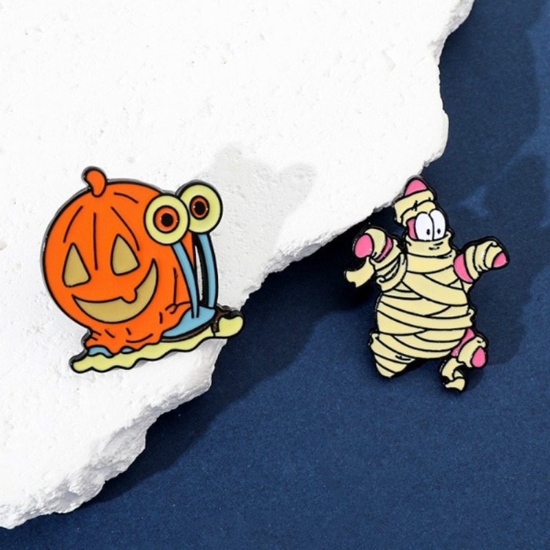 2pcs/set SpongeBob SquarePants - đánh giá và giá Lapel Pin Enamel